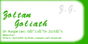 zoltan goliath business card